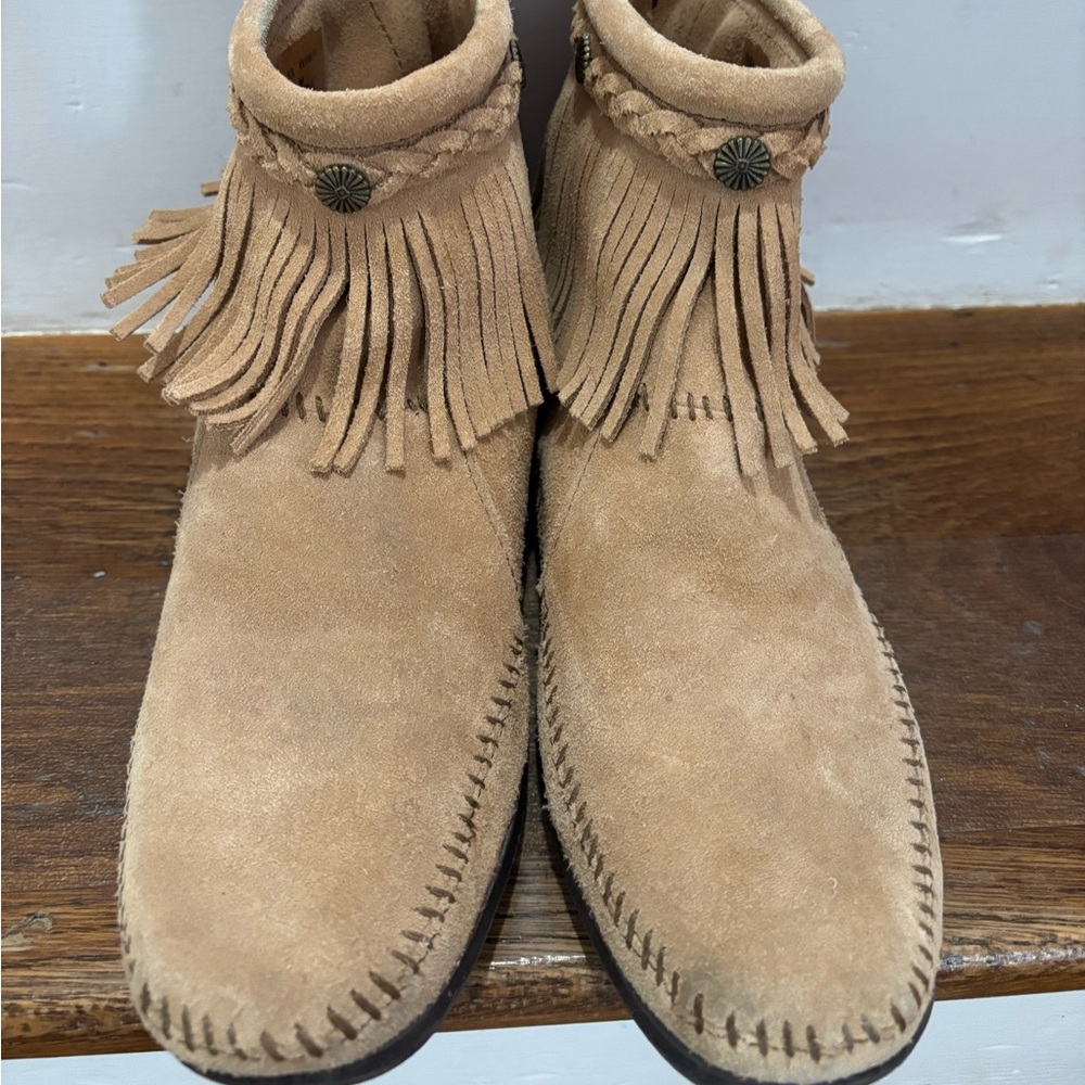 Minnetonka Back Zip Western Bootie-Great Condition!